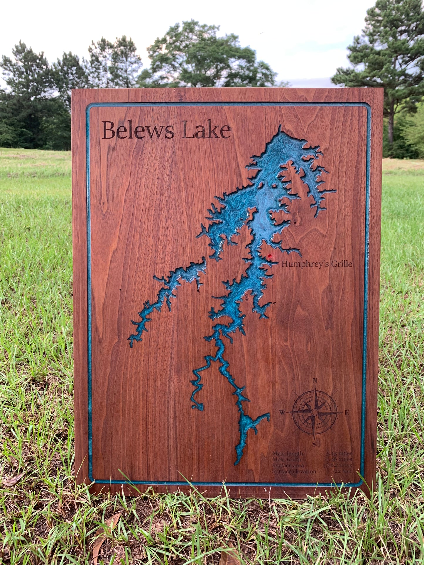 Frameless Epoxy Lake & River Maps