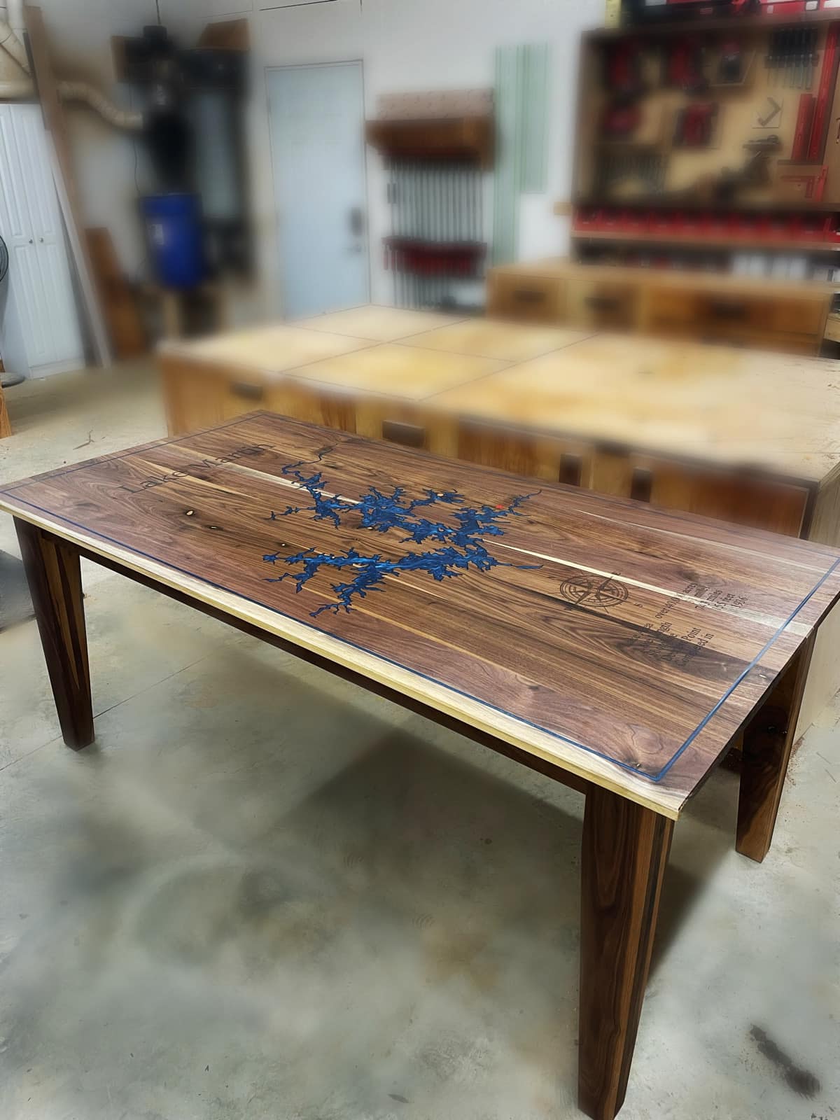 Precision Carved Epoxy Tables