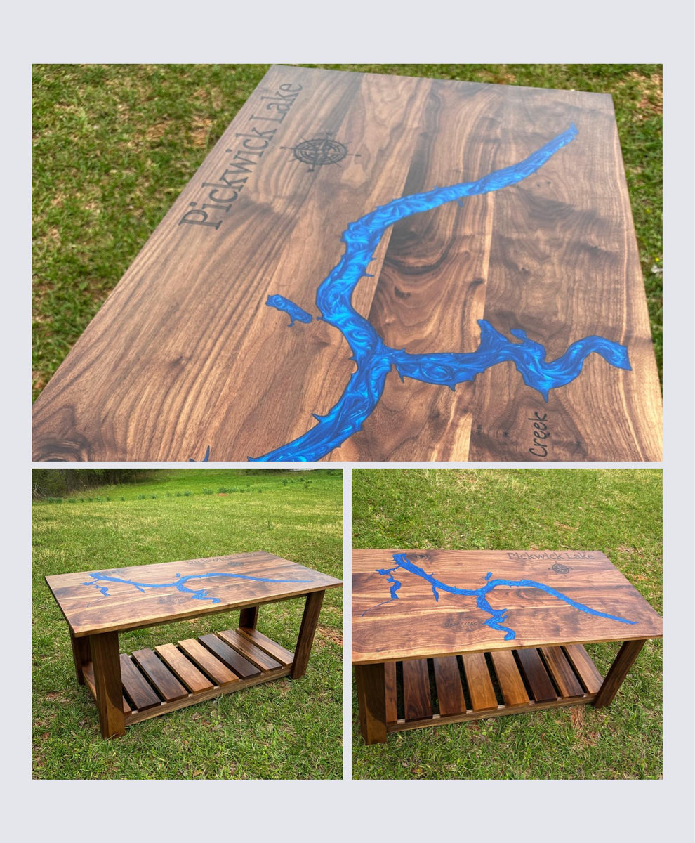 Precision Carved Epoxy Tables – McElvy Custom Woodworks