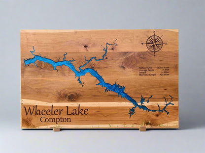 Medium and Large // Epoxy Poured Lake and River Maps image 0
