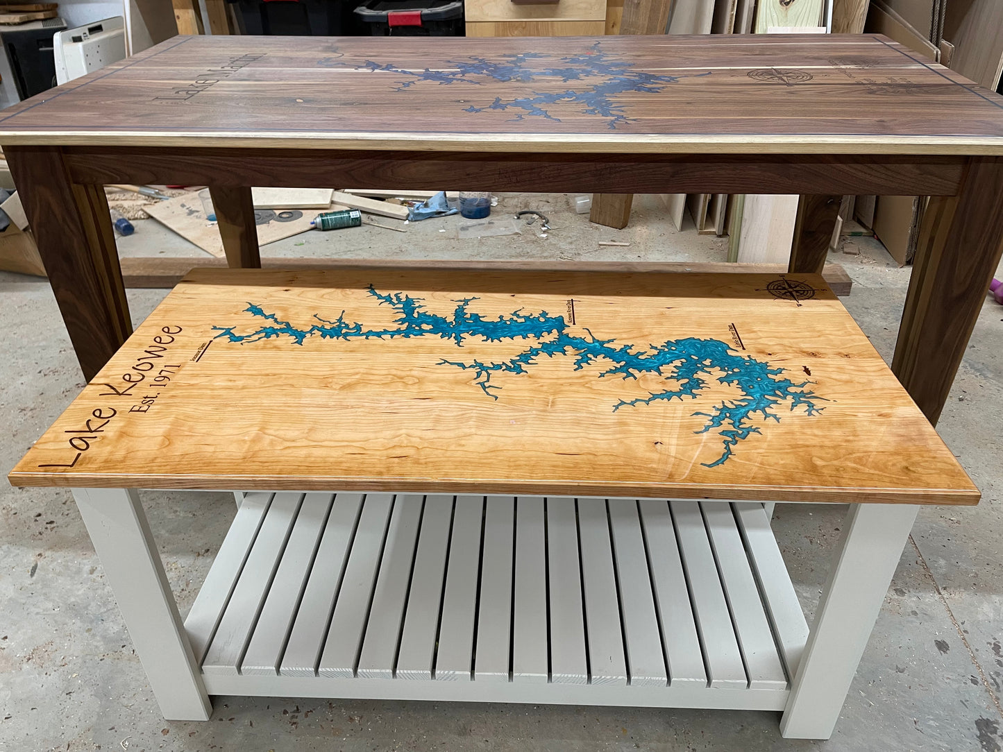 Precision Carved Epoxy Tables