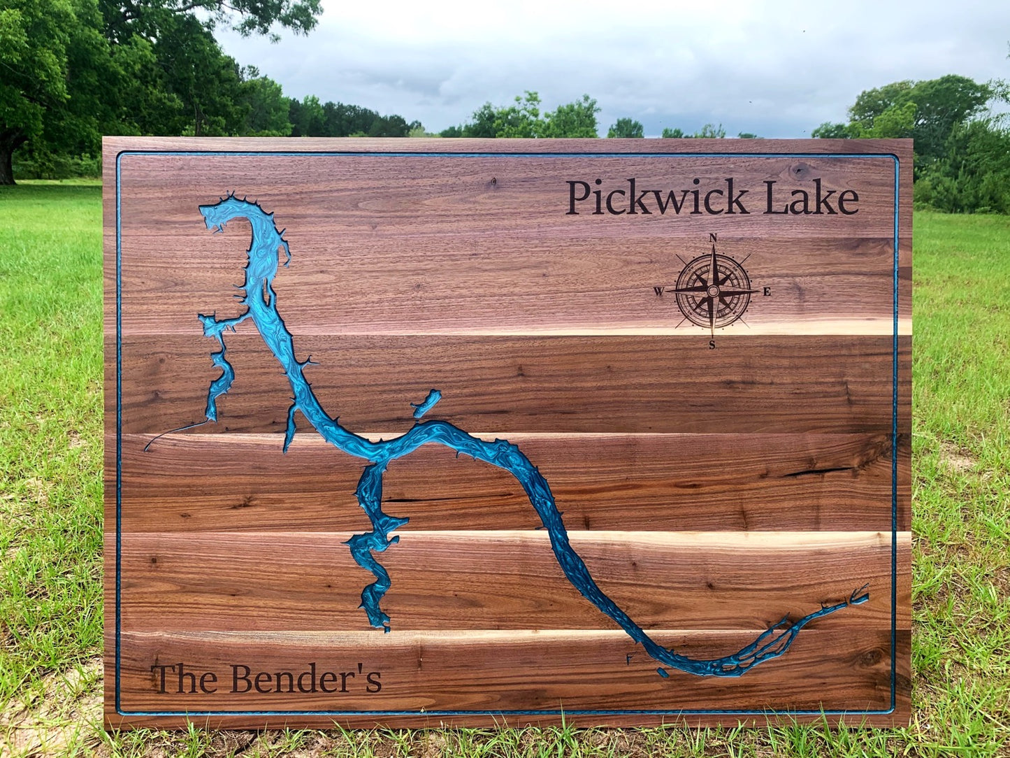 Medium and Large // Epoxy Poured Lake and River Maps image 2