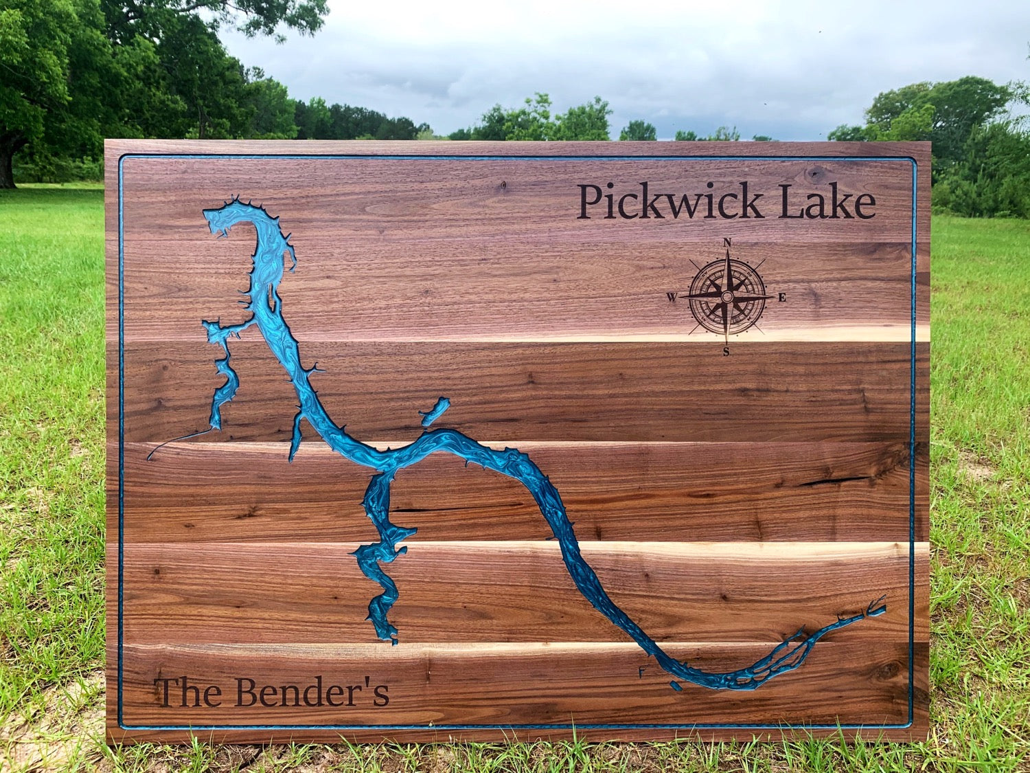 Medium and Large // Epoxy Poured Lake and River Maps image 2